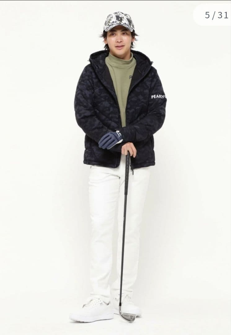 新品【パーリーゲイツ】2025年ストレッチ中綿ブルゾン×パンツ セットアップLL