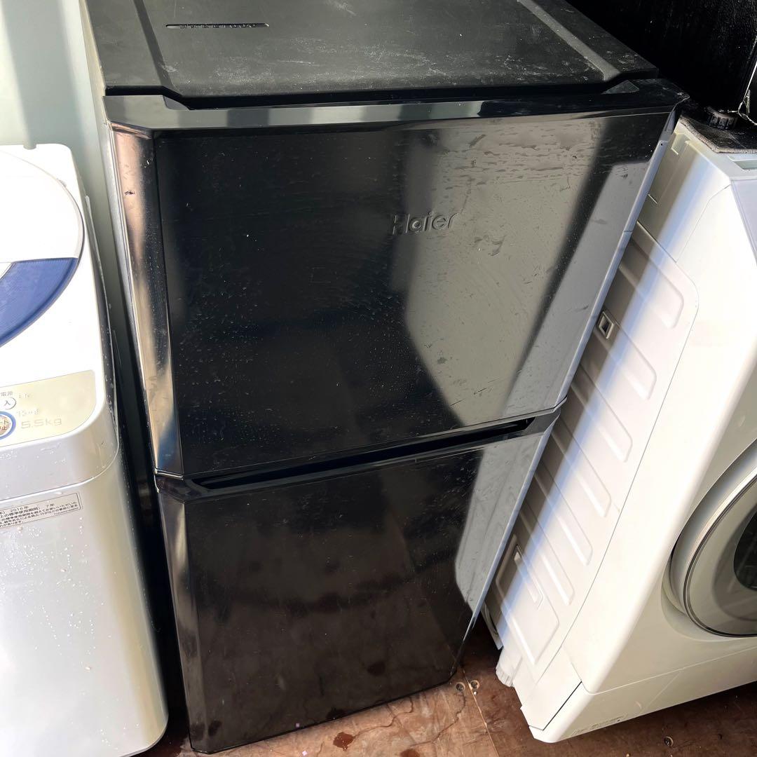 334取付無料！スタイリッシュブラックコンパクト冷蔵庫SHARP風乾燥付き洗濯機