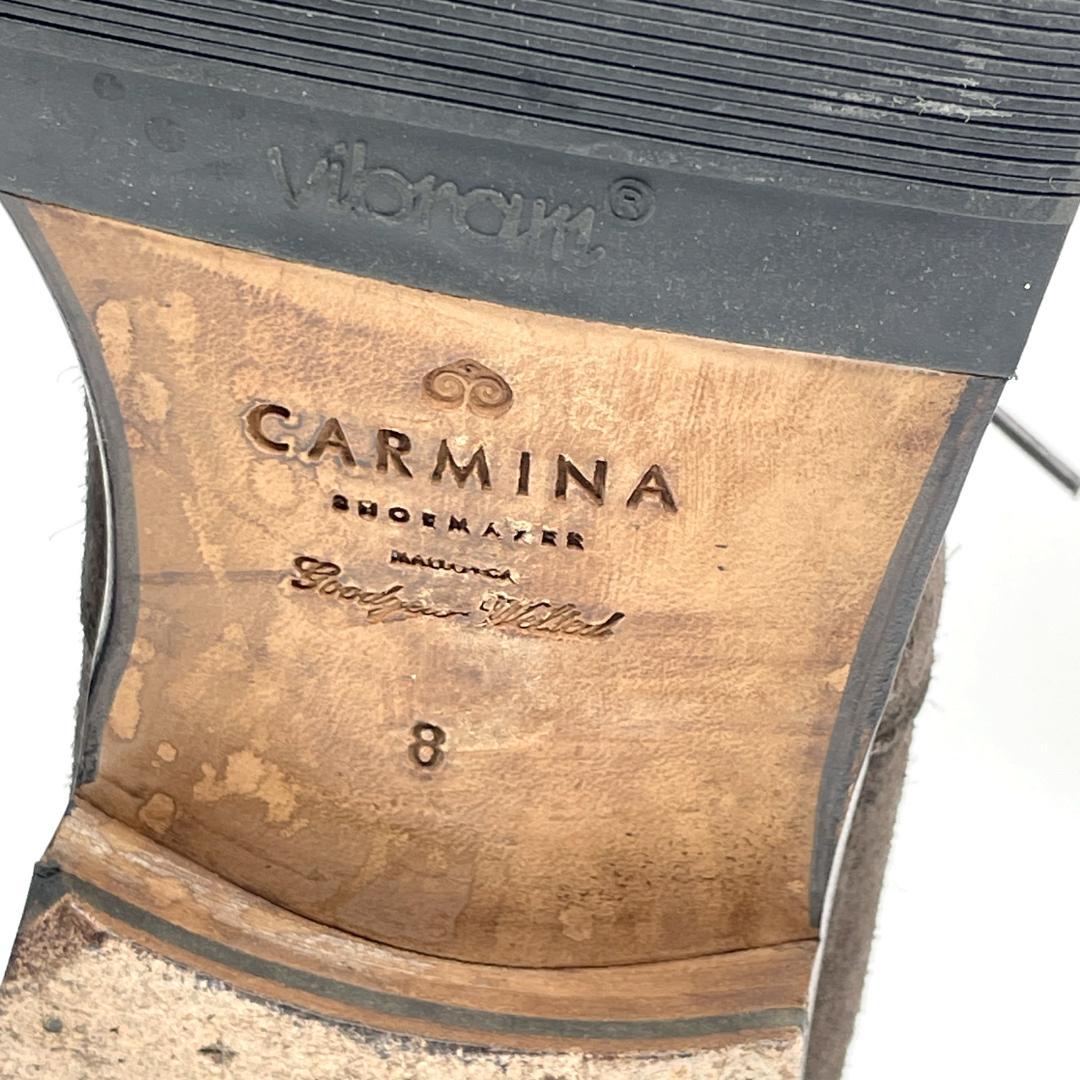 カルミーナシューメーカー ダークブラウン　スエード　ローファー 8 26cm相当