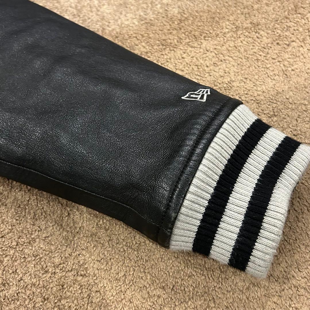 最終価格　ニューエラ スタジャン　Lサイズ　グレー/ブラック　山羊革　ゴート