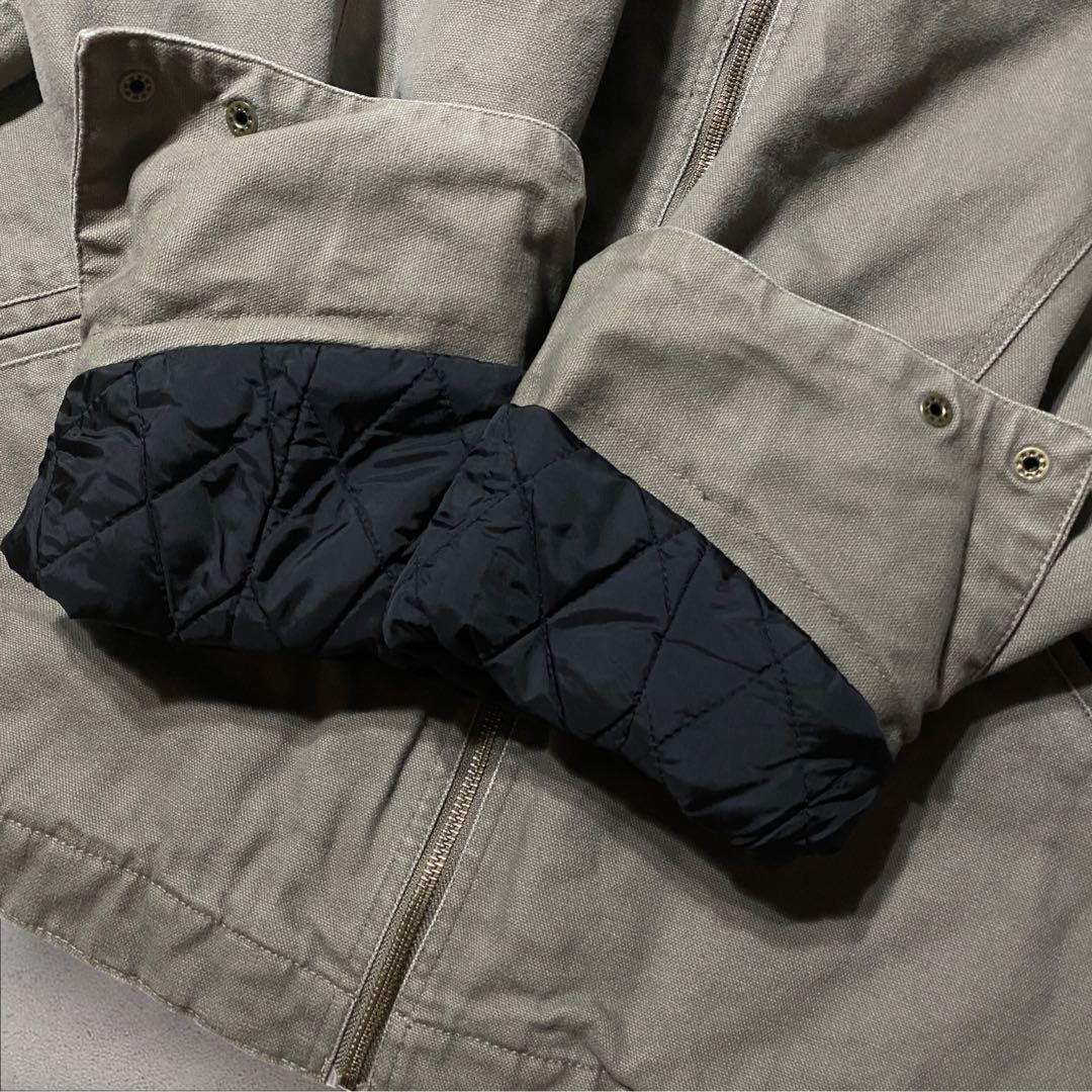 junsabuデトロイト企業ロゴ刺繍ダックワークジャケットカーキswing