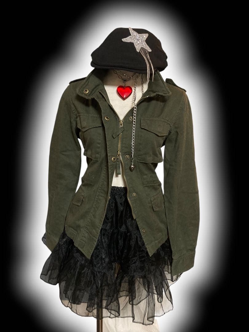 00s当時物ミリタリーy2k平成ギャルカーキフェアリーグランジロックNANA古着