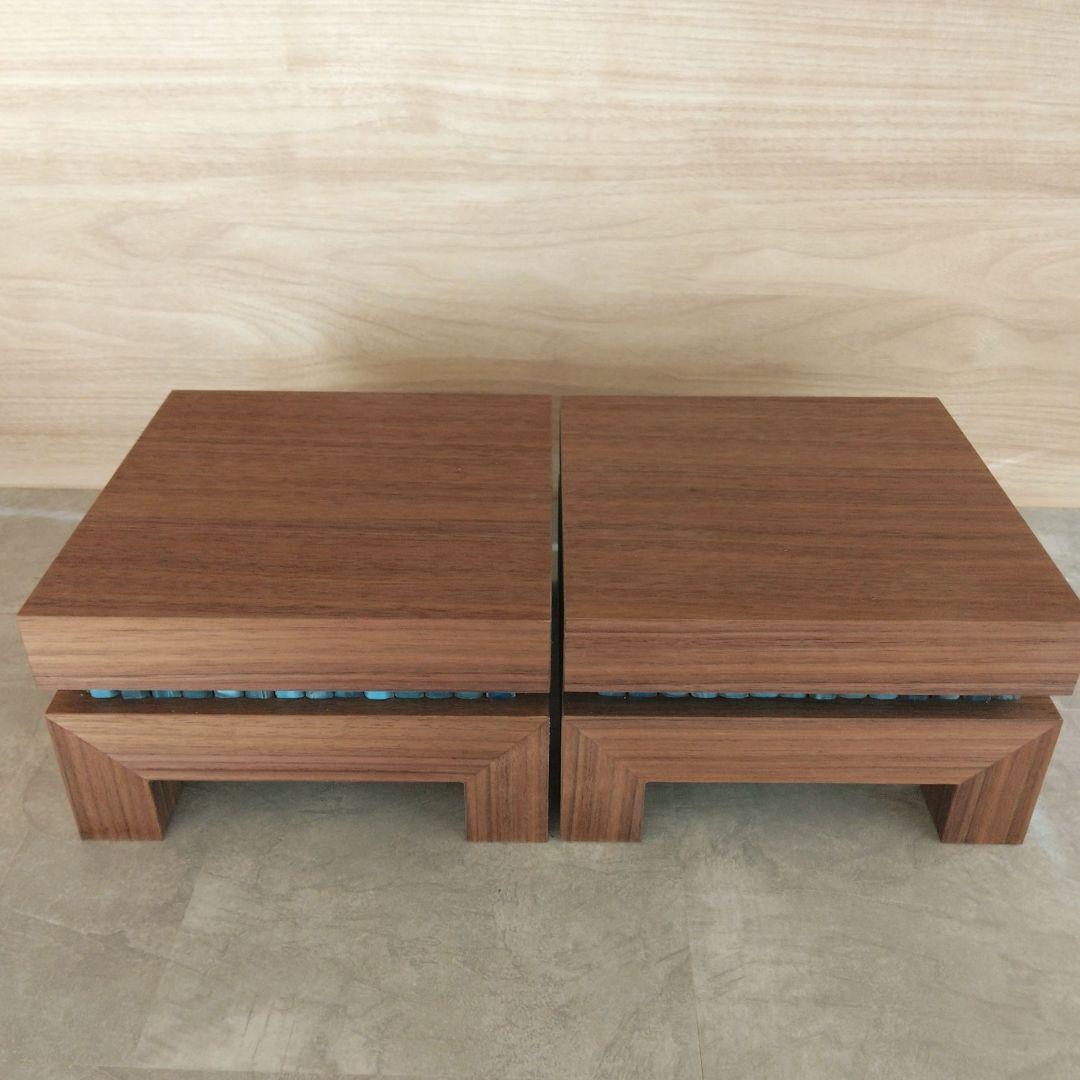 木製スピーカースタンド一対　ウォールナット