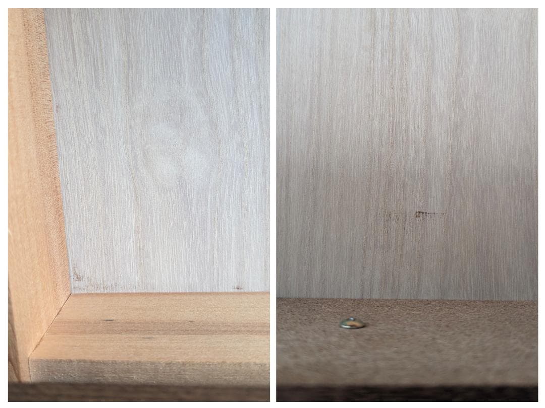 80s ビンテージ ウッドシェルフ 木製 引出し付き 飾り棚 ミニ キャビネット