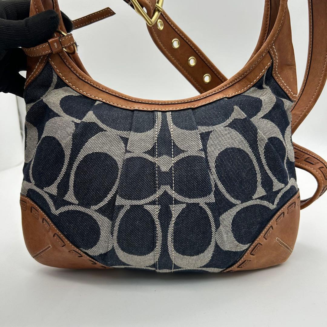 バッグ Coach Shoulder Bag Denim Signature Y2k