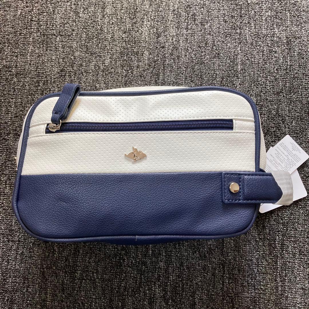 PEARLY GATES ダブルジッパーポーチ ゴルフ収納バッグ