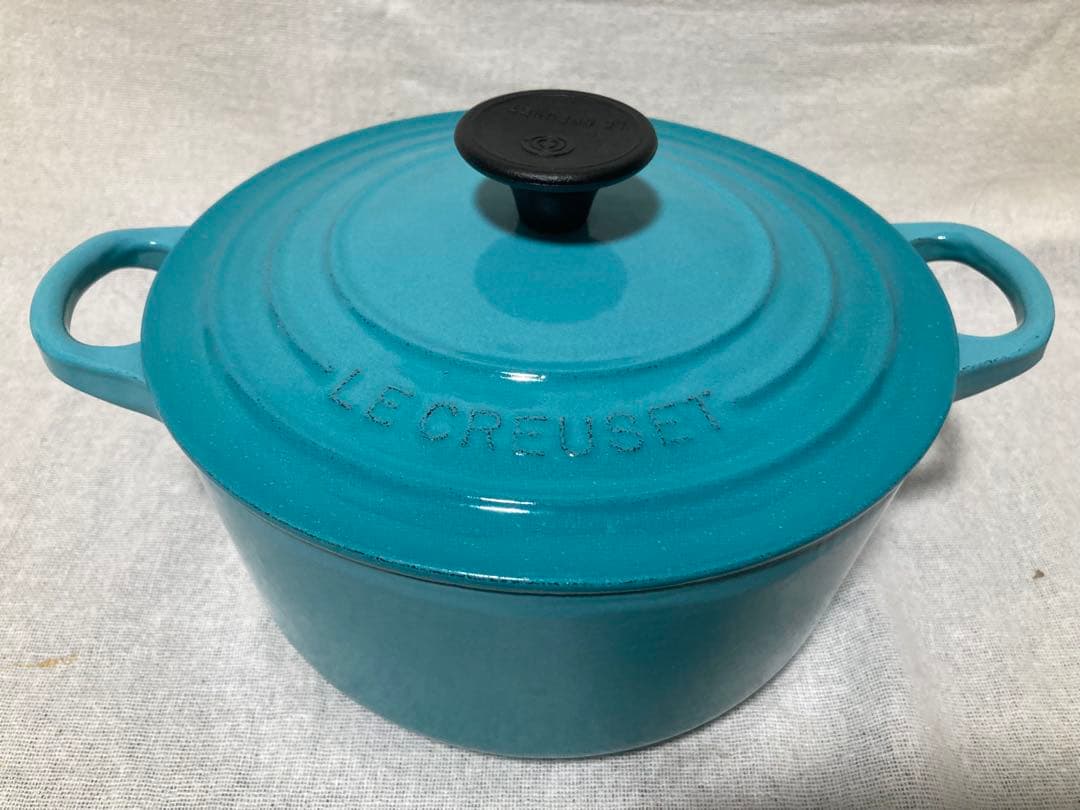 ル・クルーゼ　ココットロンド　18㎝　ターコイズ