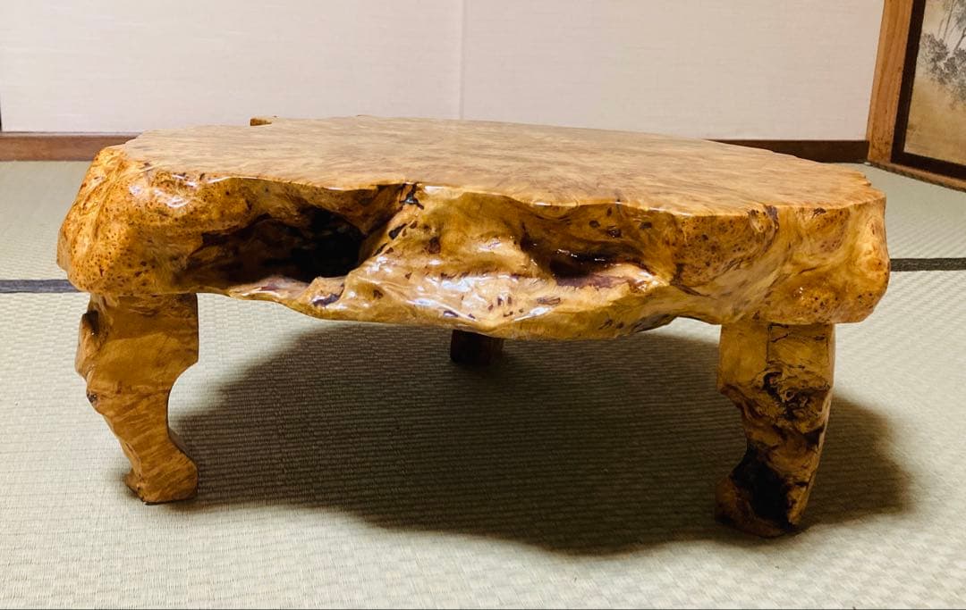 天然木　瘤　置物台　花台　香炉台