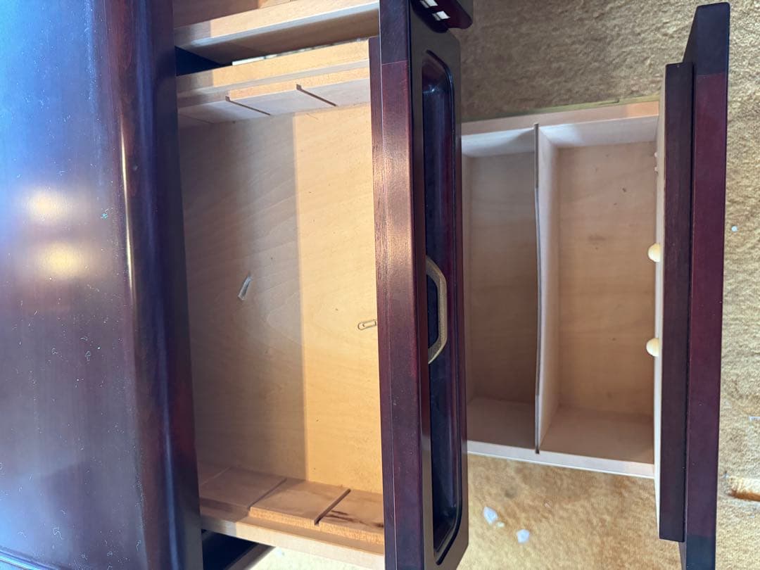 う*ー様 希少 オールドカリモク 両袖デスクセット 書斎デスク　アンティーク　文