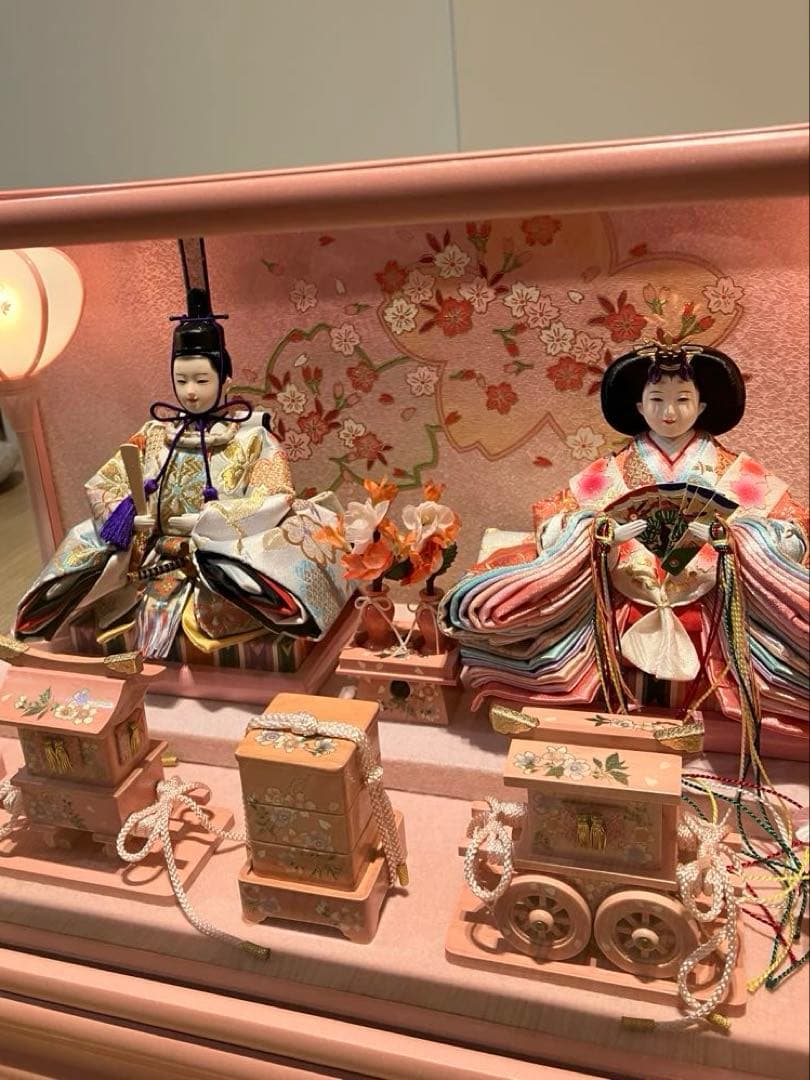 雛人形セット コンパクト　十二単雛　オルゴール付