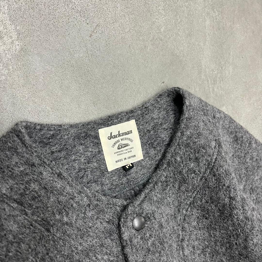JACKMAN wool watch shirt グレー M