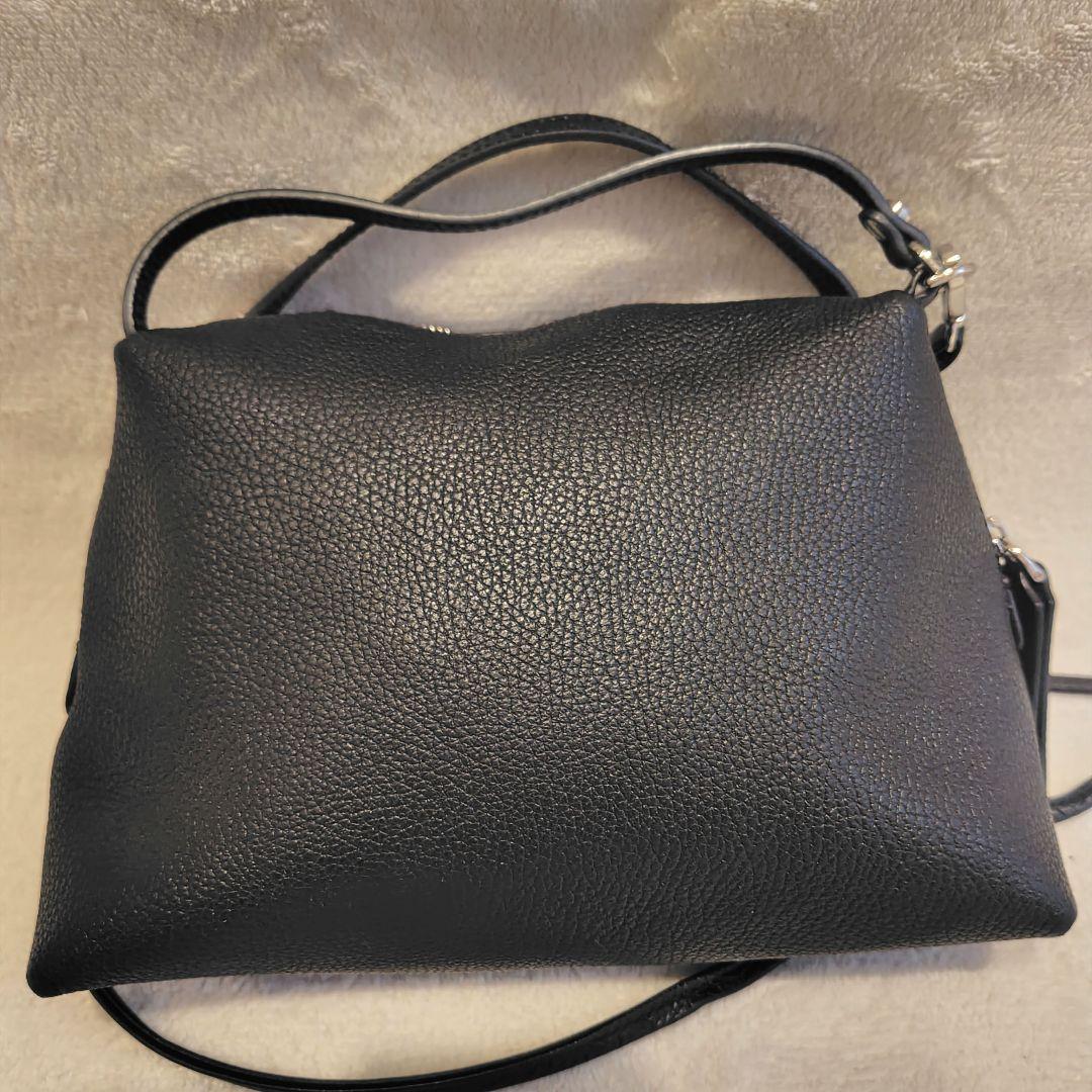 ジャンニキャリーニ アリファ M 黒 ショルダーバッグ　レザー　2way