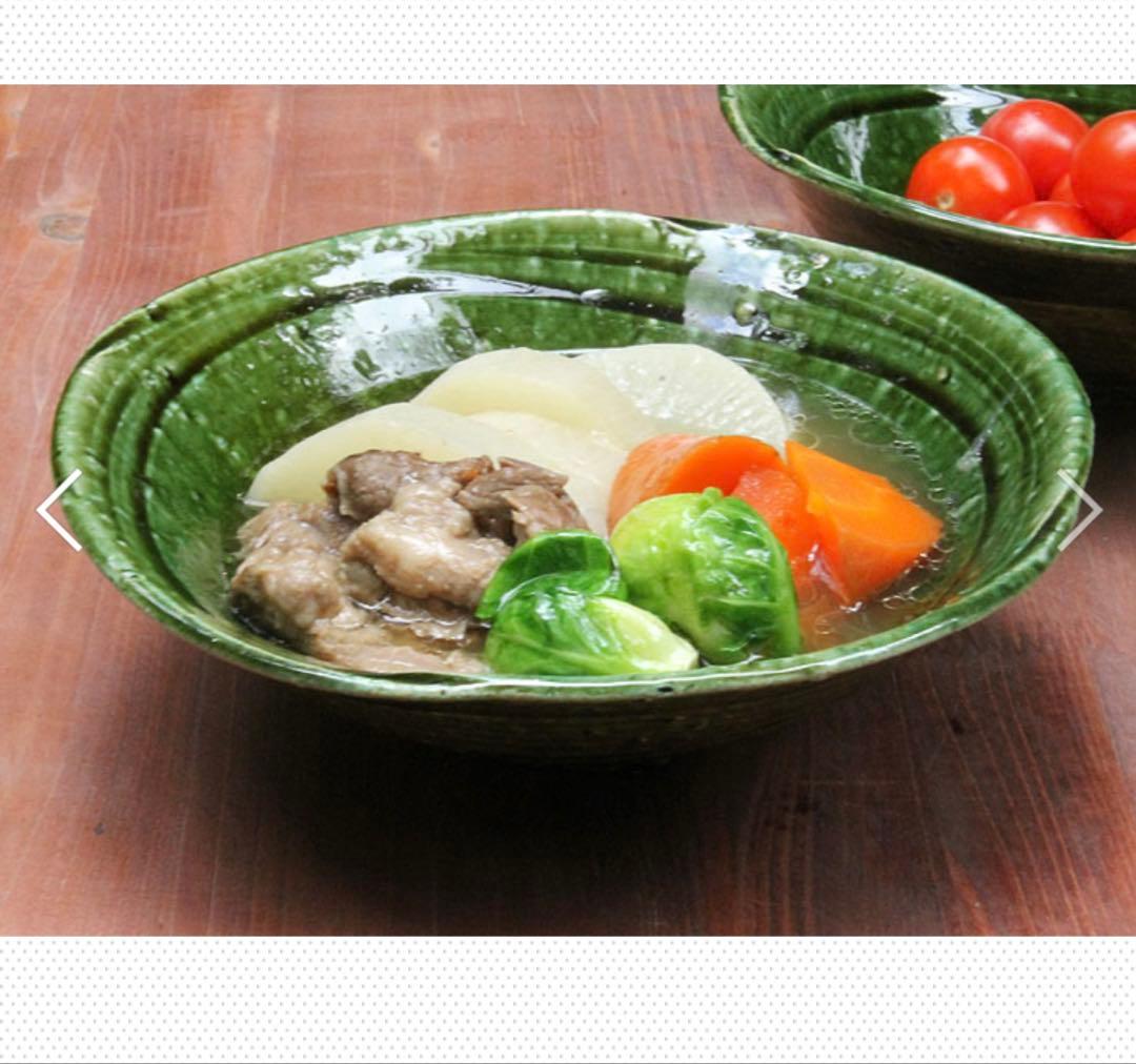 緑色 陶器製鉢4個セット　きよちゃん