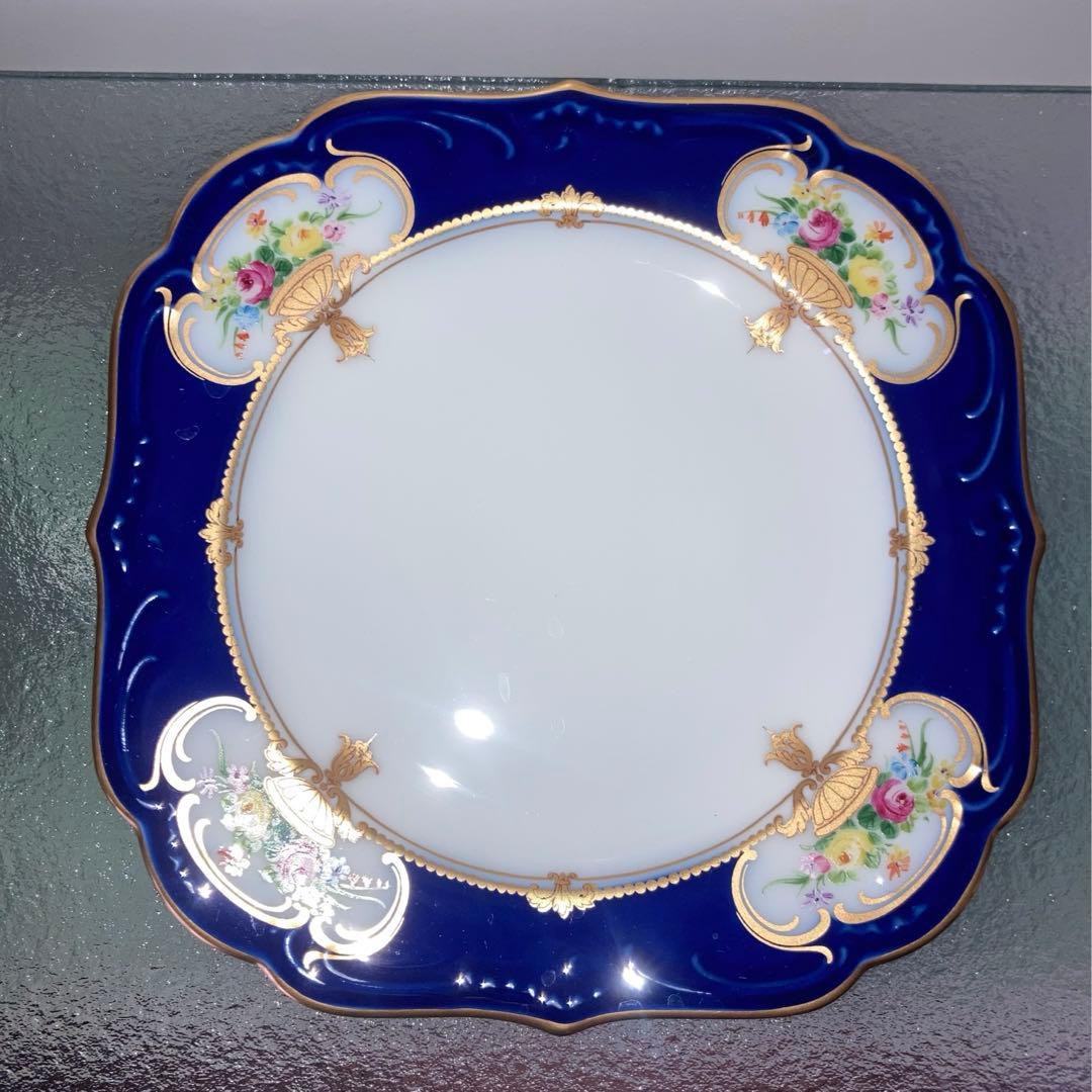 大倉陶園　エンプレスローズ プレート　6枚セット　瑠璃