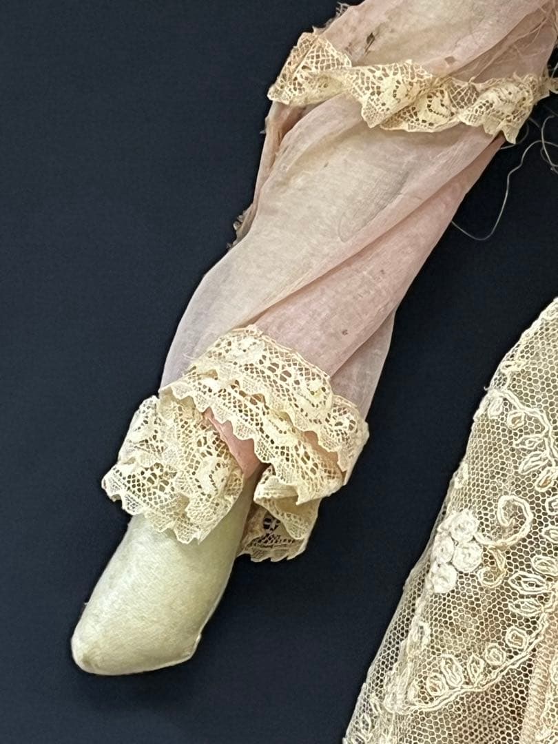 アンティークフランスフレンチヴィクトリアン ブドワールドール創作人形ビスクドール