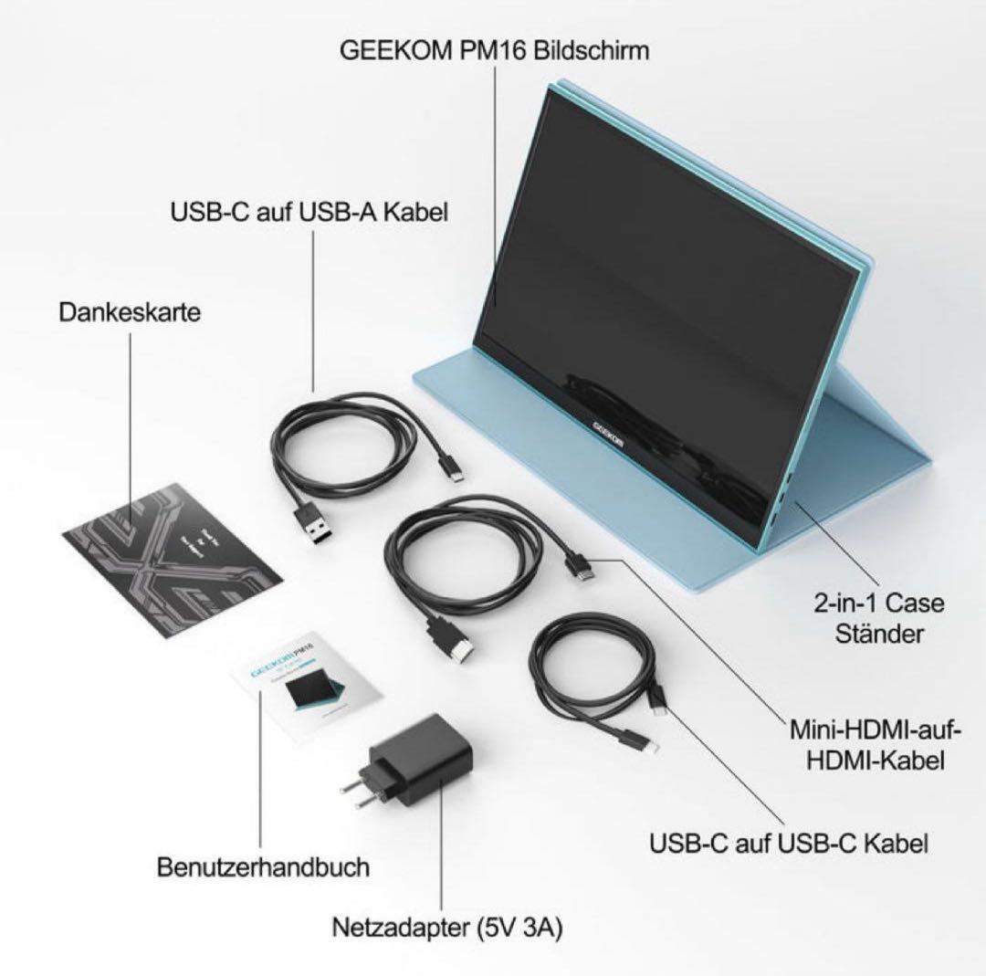 【期間限定出品】GEEKOM PM16 ポータブルモニター
