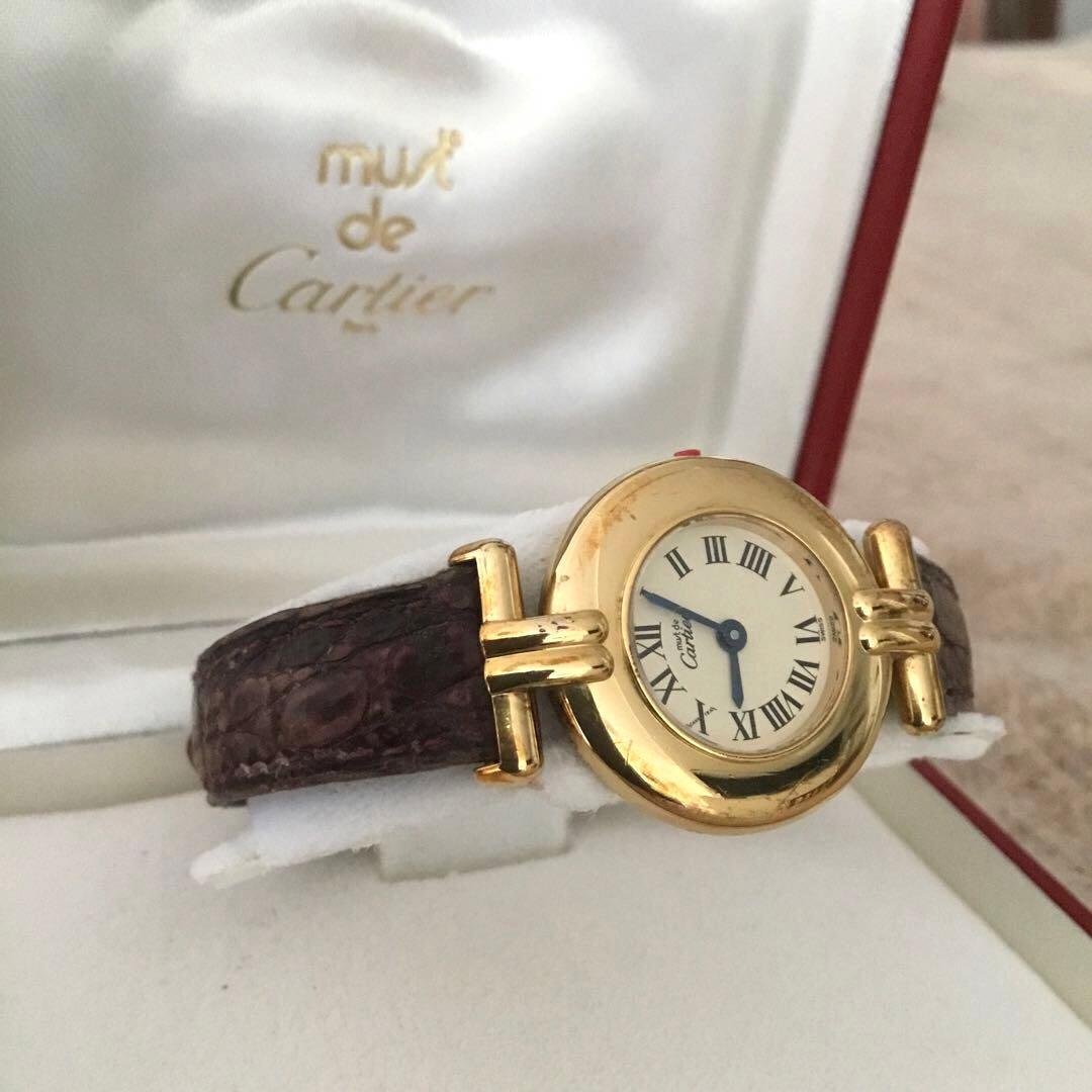 ジャンク品　Cattier カルティエ　レディース腕時計ヴィンテージマストコリゼ