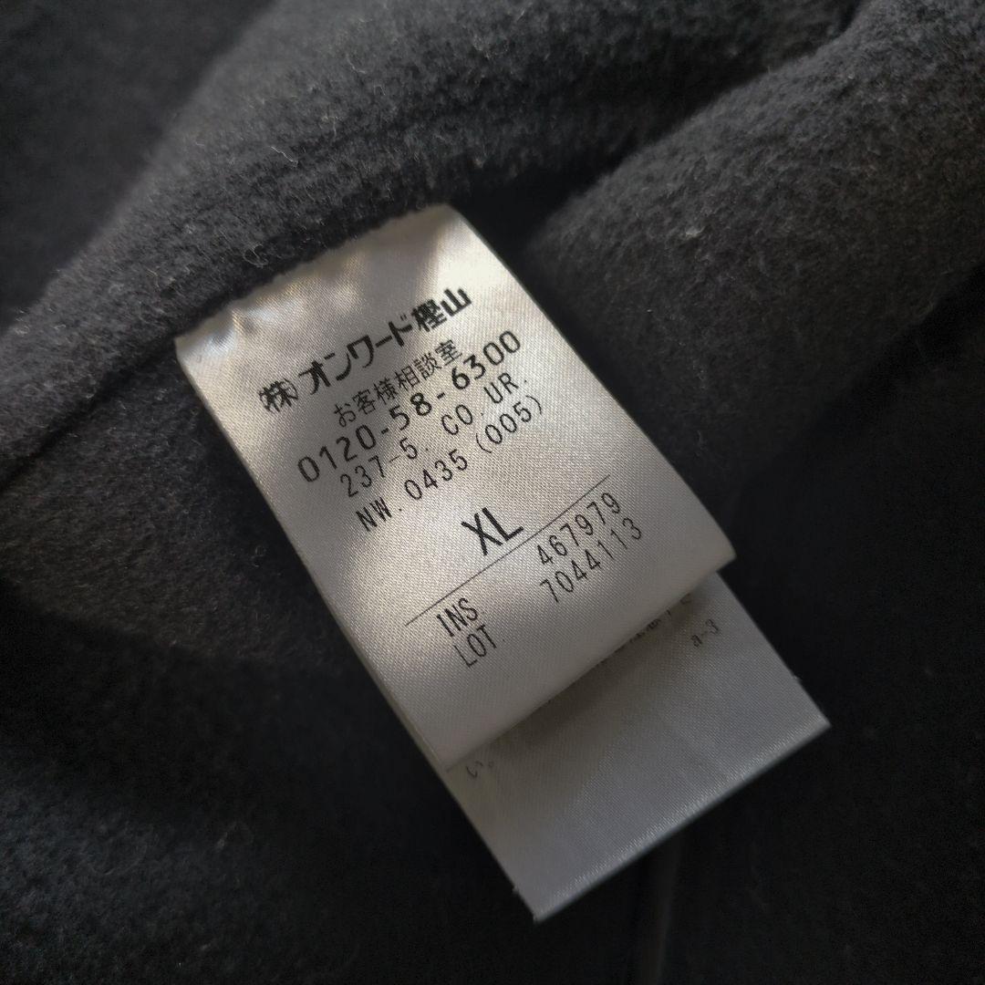 アンフィーロ　ゆったり　ウール混リバー　ショートコート　ウール　ブラック