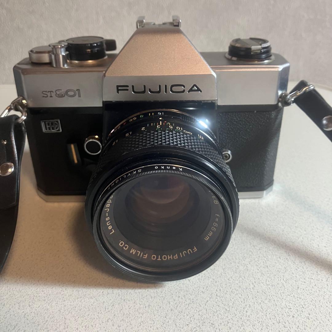 FUJICA 一眼レフフィルムカメラ ST801 + 望遠レンズ + ストロボ