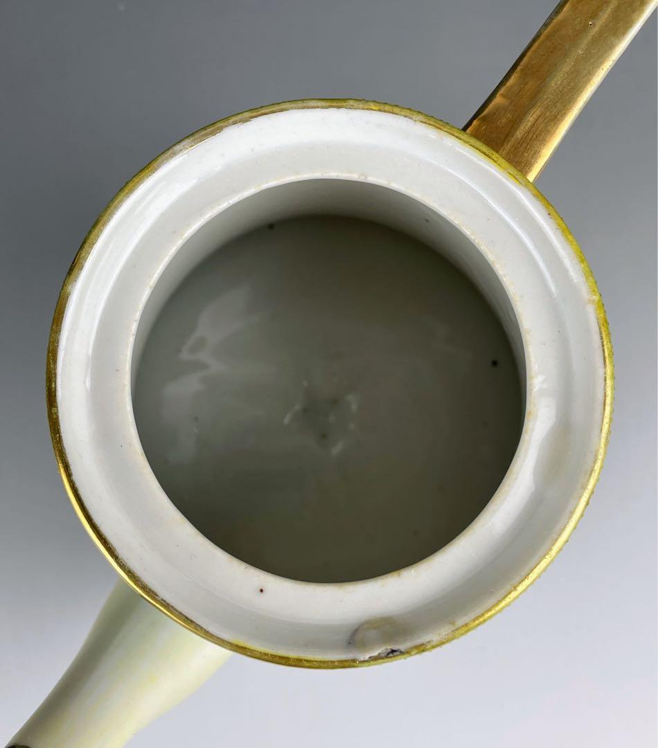 オールドニッポン カモメ 風景図 ティーポット アールヌーボー 金盛り