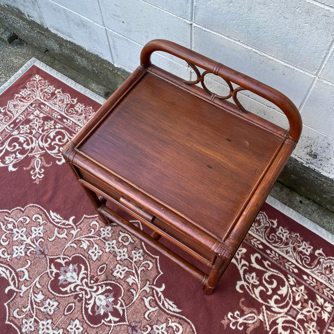 古家具 籐ラタン家具◾️KOIZUMI 小泉 ナチュラル天然素材 飾り棚 シェルフ