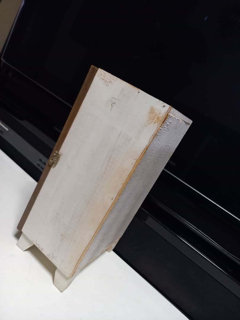 フレンチ　シャビー　ウッド　ディスプレイ　卓上　ソーダガラス　ショーケース