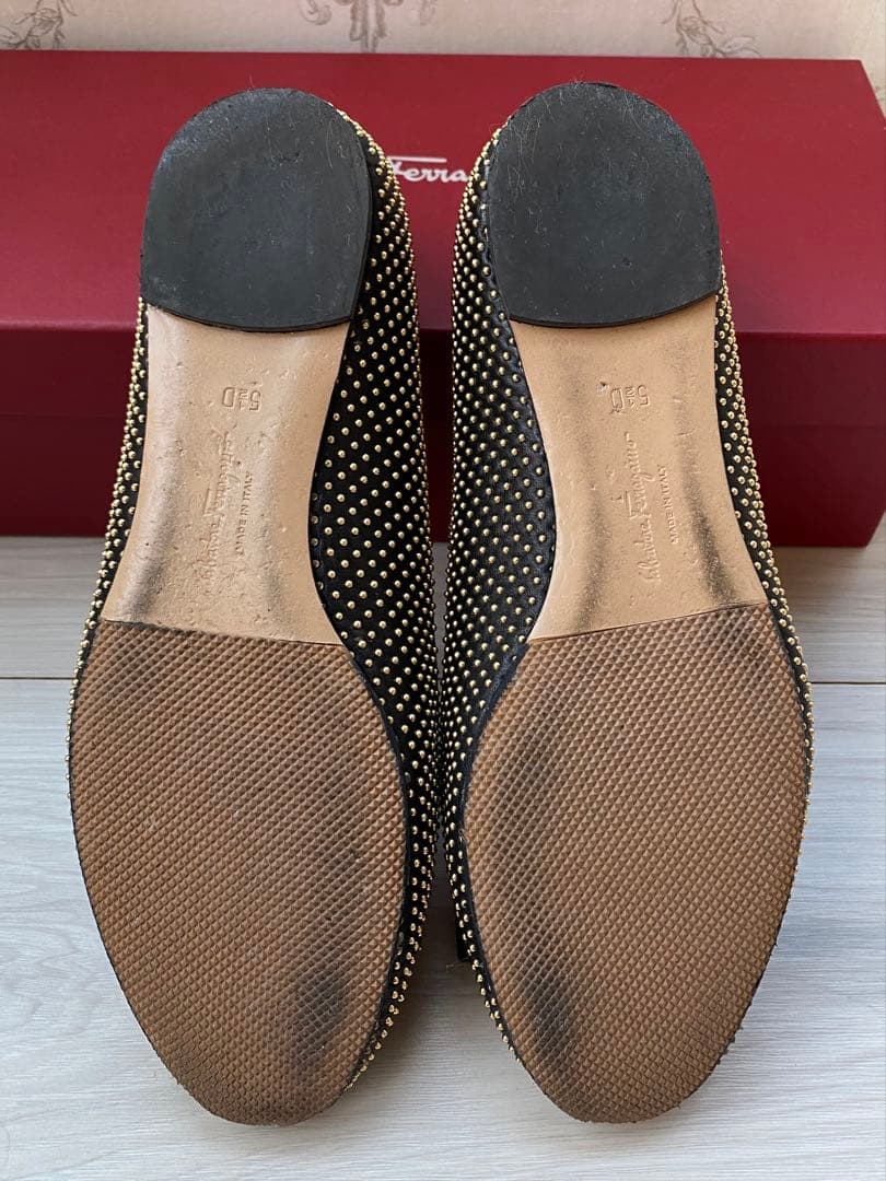 美品⭐︎レア⭐︎フェラガモ ヴァリナ　フラットシューズ　5 1/2 D 裏張り済