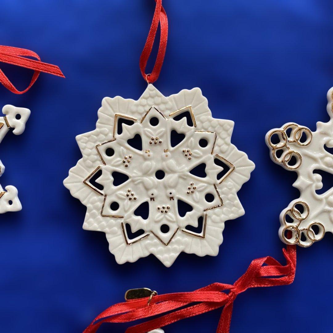 レノックス社製　雪の結晶オーナメント12個セット