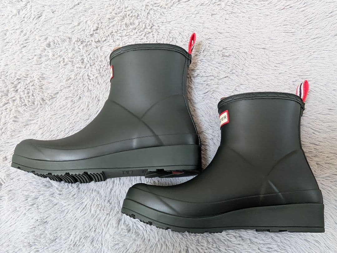 【美品】HUNTER ダークグリーン ショートブーツ