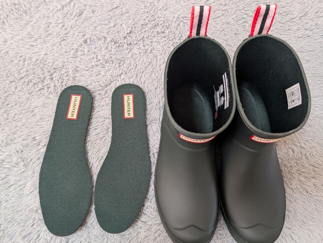 【美品】HUNTER ダークグリーン ショートブーツ