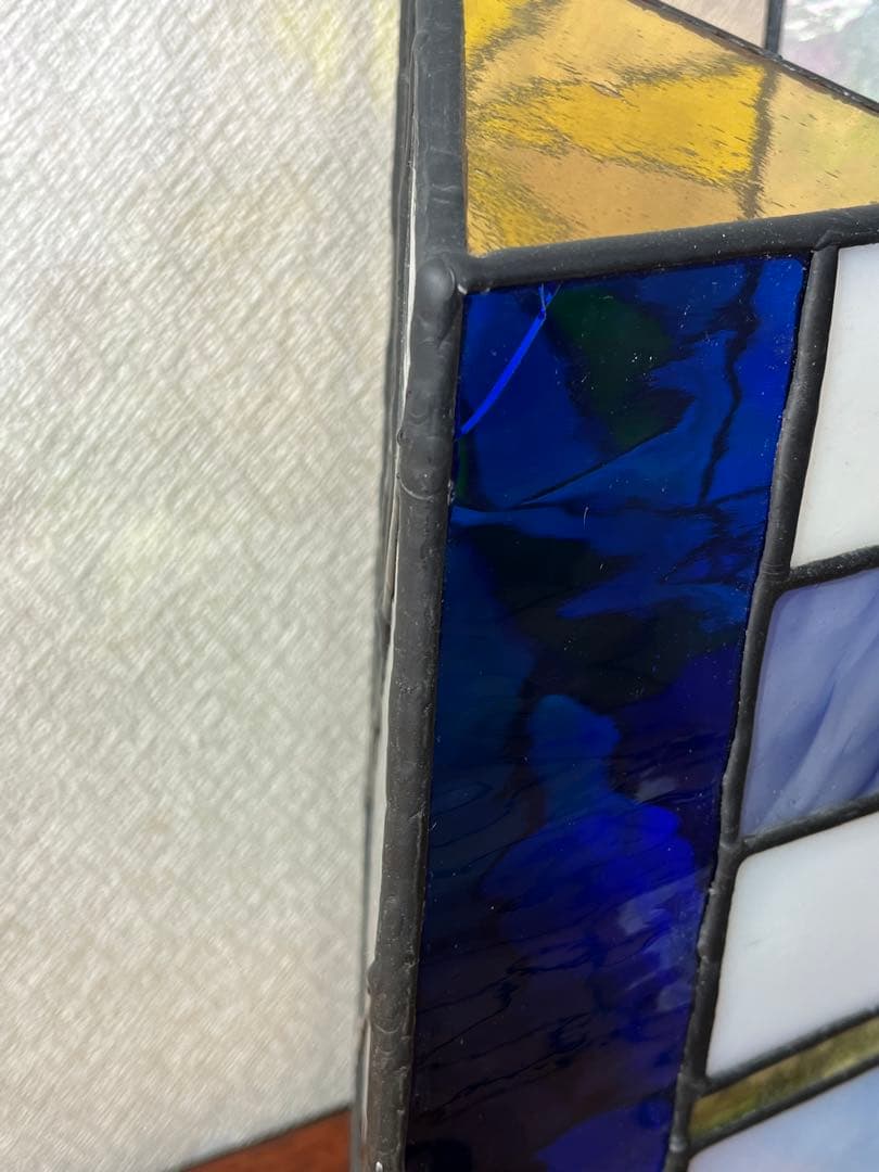 ステンドグラス ランプ ライト レトロ 店舗 ナイトランプ 杢目 ステンドガラス
