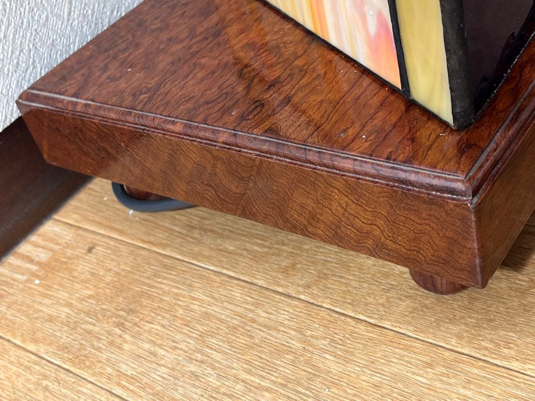 ステンドグラス ランプ ライト レトロ 店舗 ナイトランプ 杢目 ステンドガラス