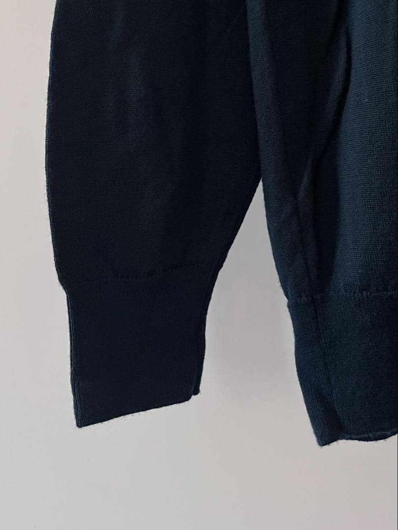 【美品】JOHN SMEDLEY クルーネックニット ネイビー M
