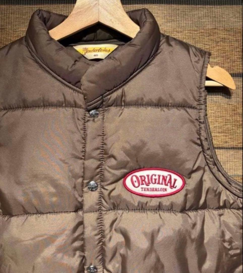 TENDERLOIN テンダーロイン 中綿ベスト ブラウン　40