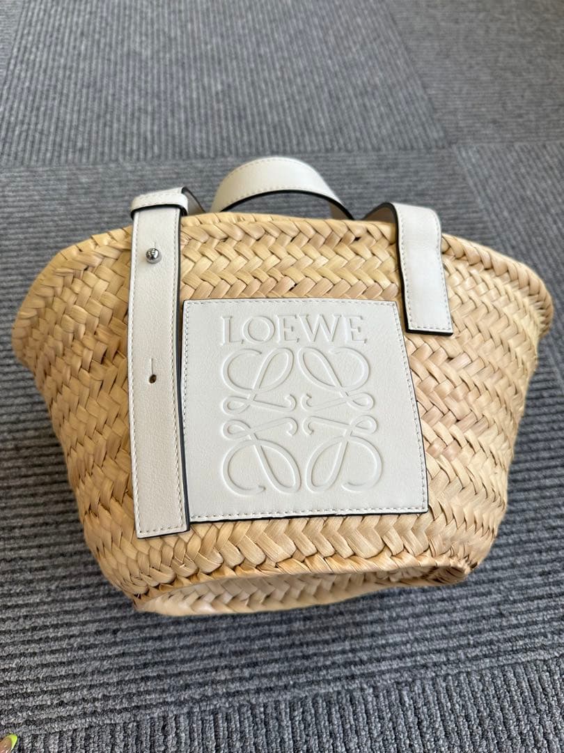 ロエベ LOEWE 【超美】バスケットバッグ　カゴバッグ　スモール　ホワイト