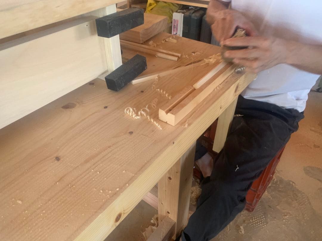 ★年末セール♦︎送料込✨限定イチョウ耳付B〜ちょこっと腰掛け家事ステップ台、棚