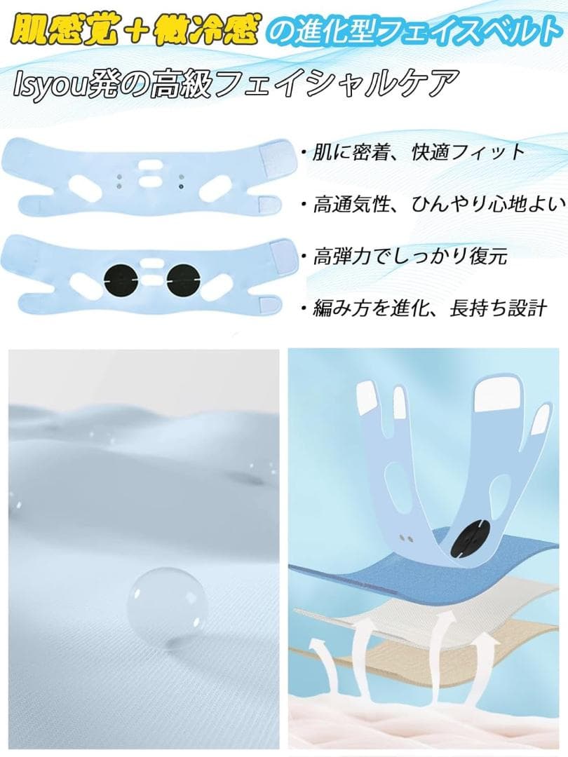 美顔器 EMSフェイスベルト EMS小顔ベルト 【充電式・肌感覚設計・2WAY