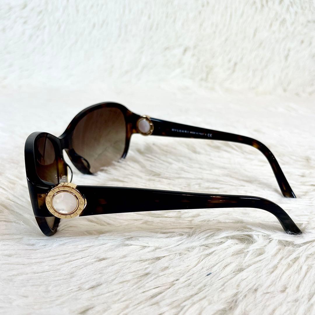 極美品　BVLGARI　8109-H-A　ブラウンレンズ　べっ甲柄フレーム