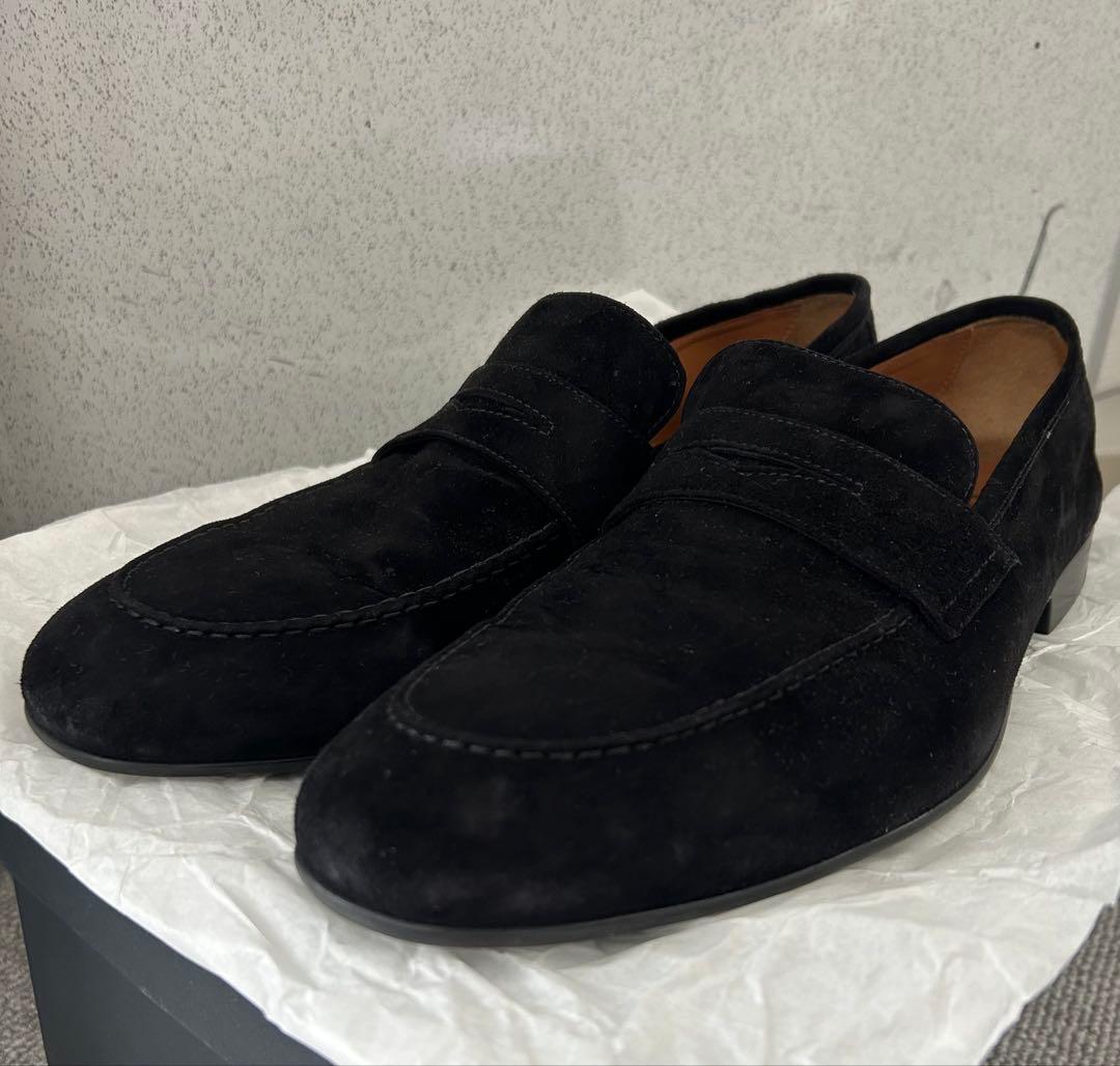 Doucal's ブラック スエード ローファー 43