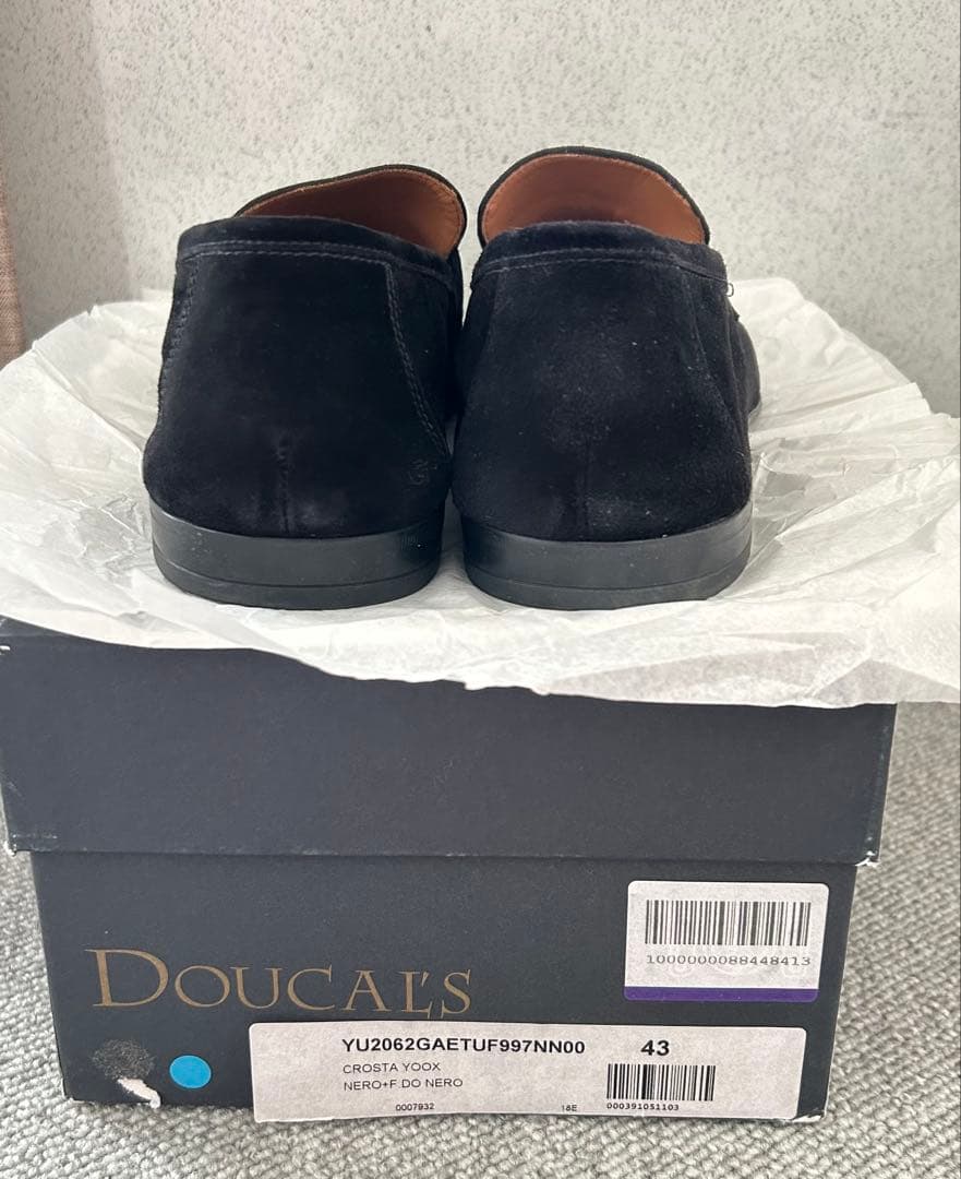 Doucal's ブラック スエード ローファー 43