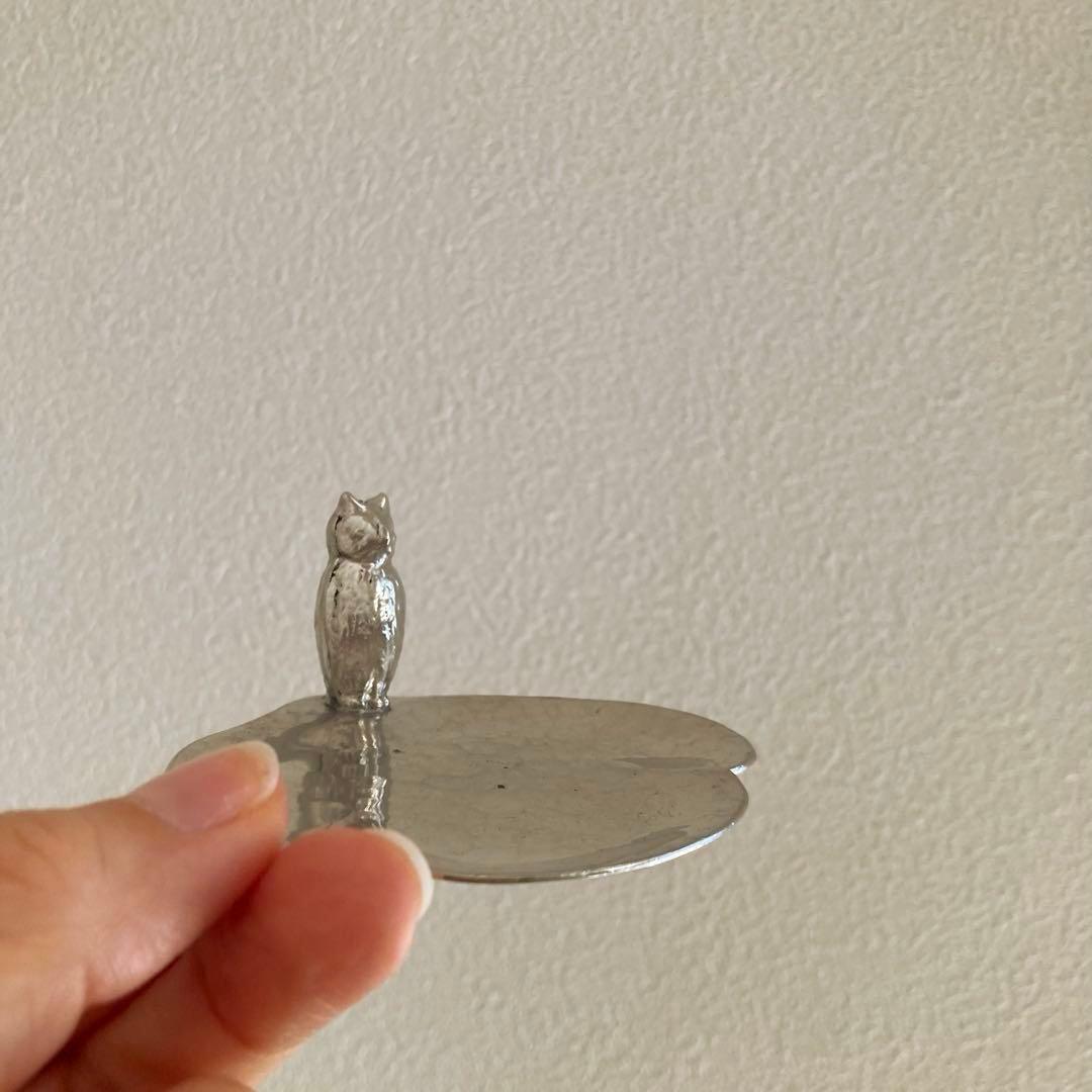 大変希少なアルフェニデ製アンティークピューター トレイ（フクロウ）