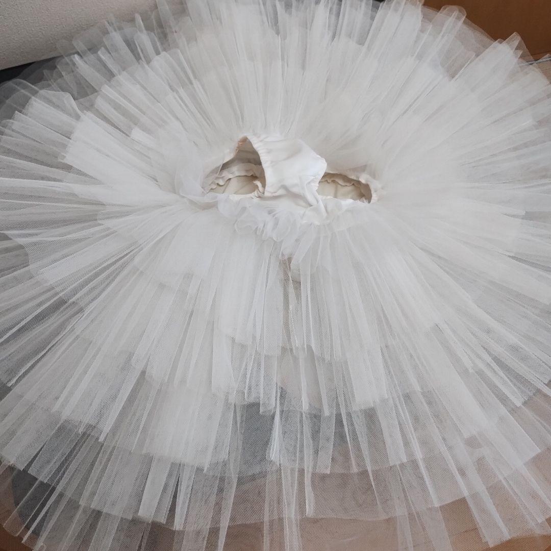大人用 バレエ衣装 ホワイトチュチュスタイルレオタード