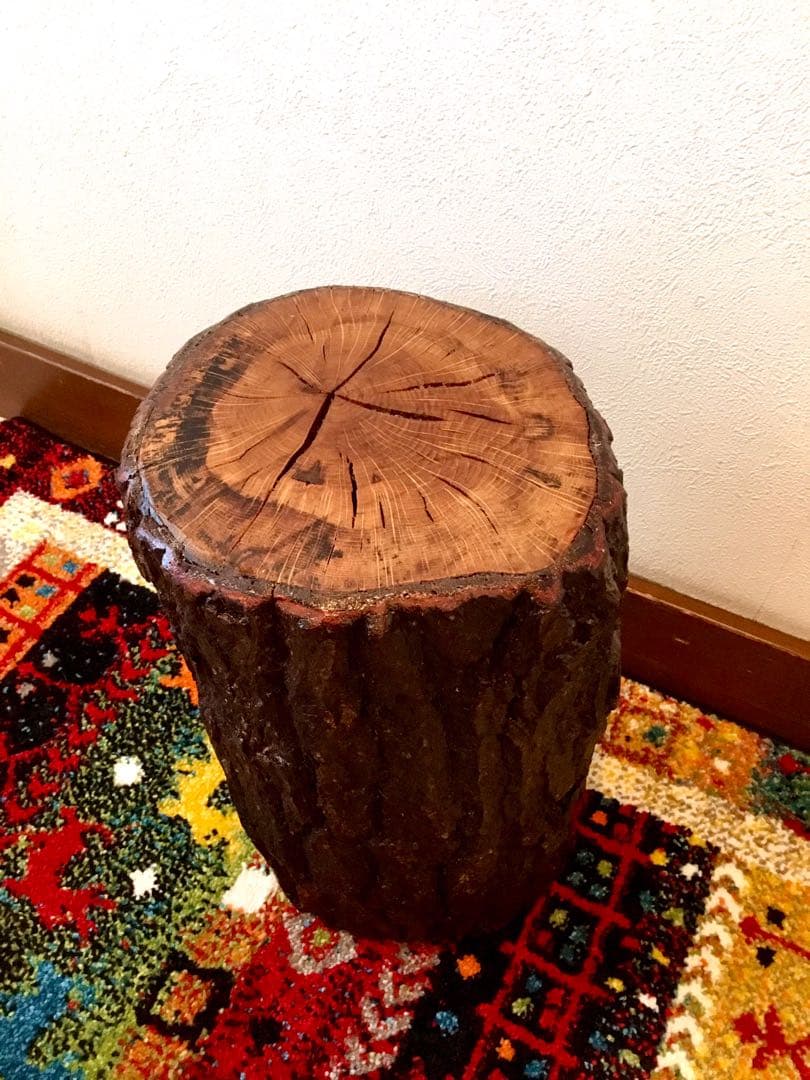 完売　天然楢の木【森と大自然を感じられるほっこり切り株台】テーブル/スツール/他