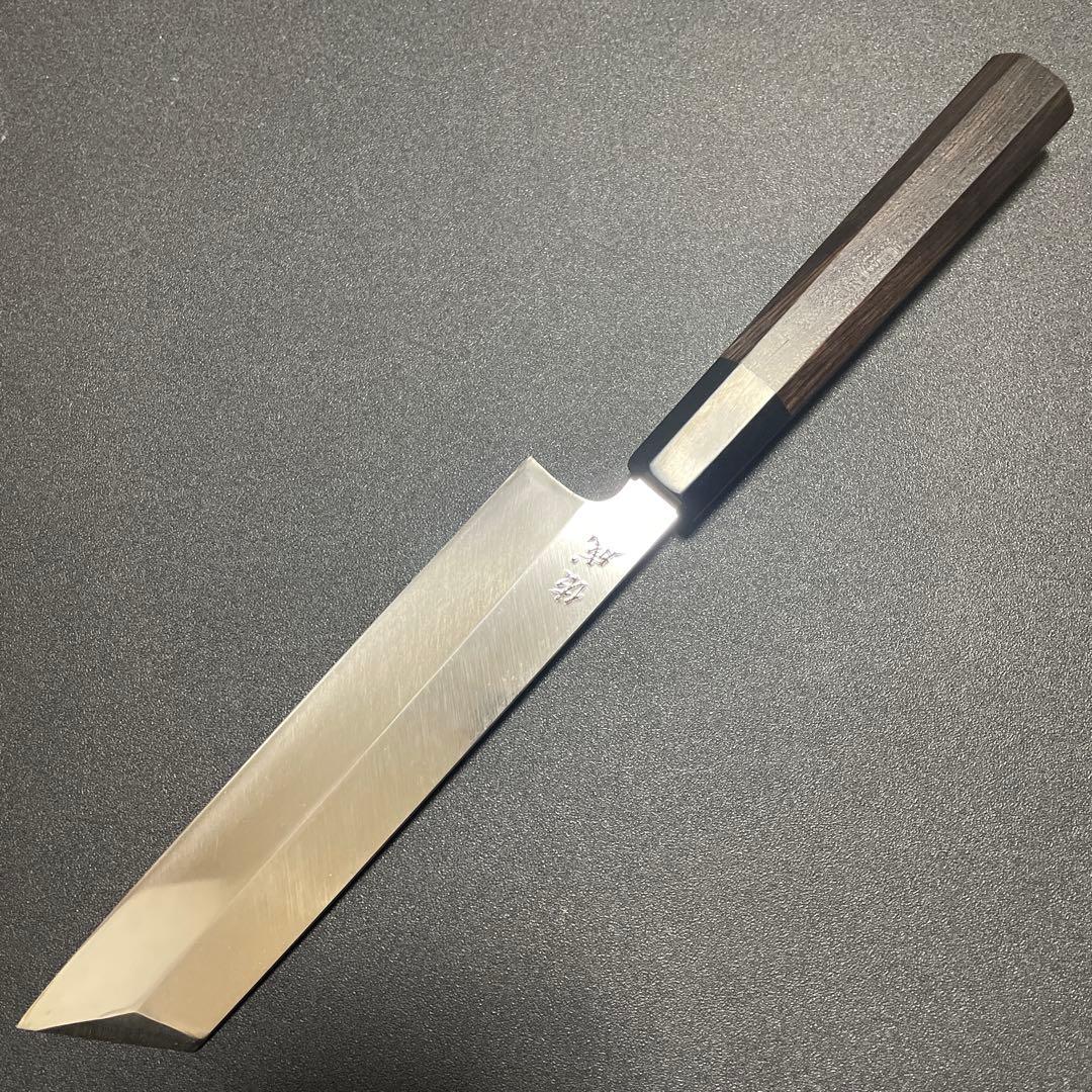 スケナリ　佑成　本焼　むきもの　6寸　刃渡り　181mm 黒檀八角柄　白一
