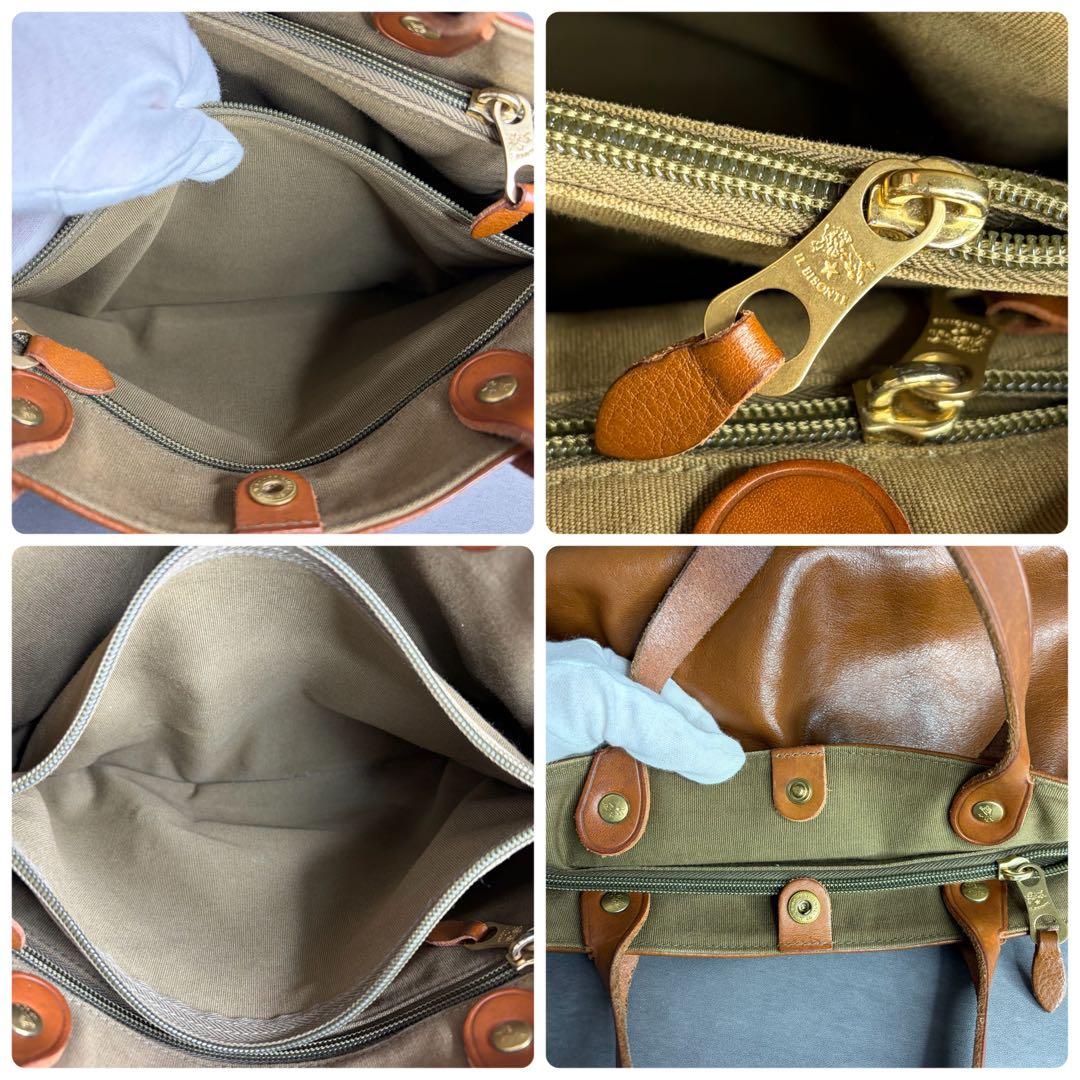 【美品】IL BISONTE イルビゾンテ ハンドバッグ 本革 オールレザー