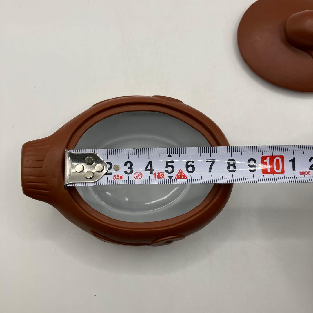 鴨　耐熱土器　朱泥　茶碗蒸し　蓋付小鉢　業務用　小鉢　六客