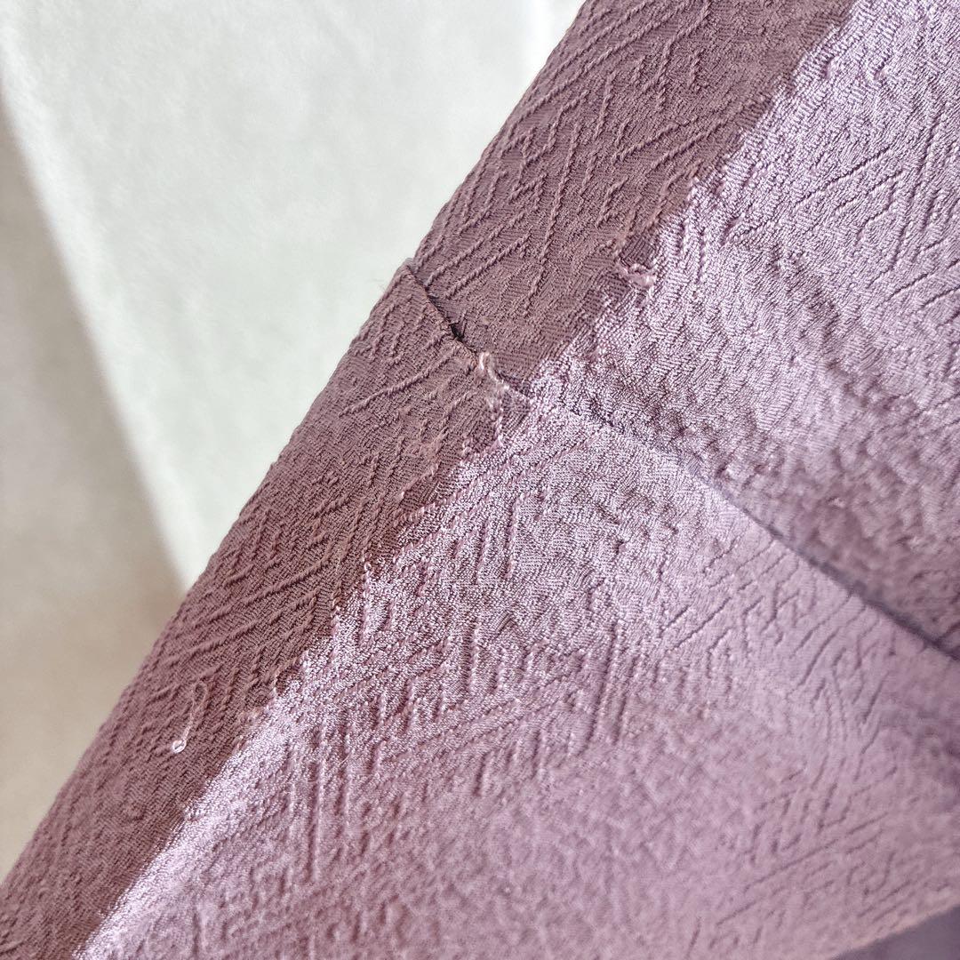 色無地　フルセット　着物　正絹　トールサイズ　紫　卒業式　入学式　一つ紋　G6