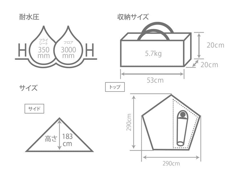 【美品】DODムシャテントTCソロテントT1-819-KH ☆タープポール付き☆