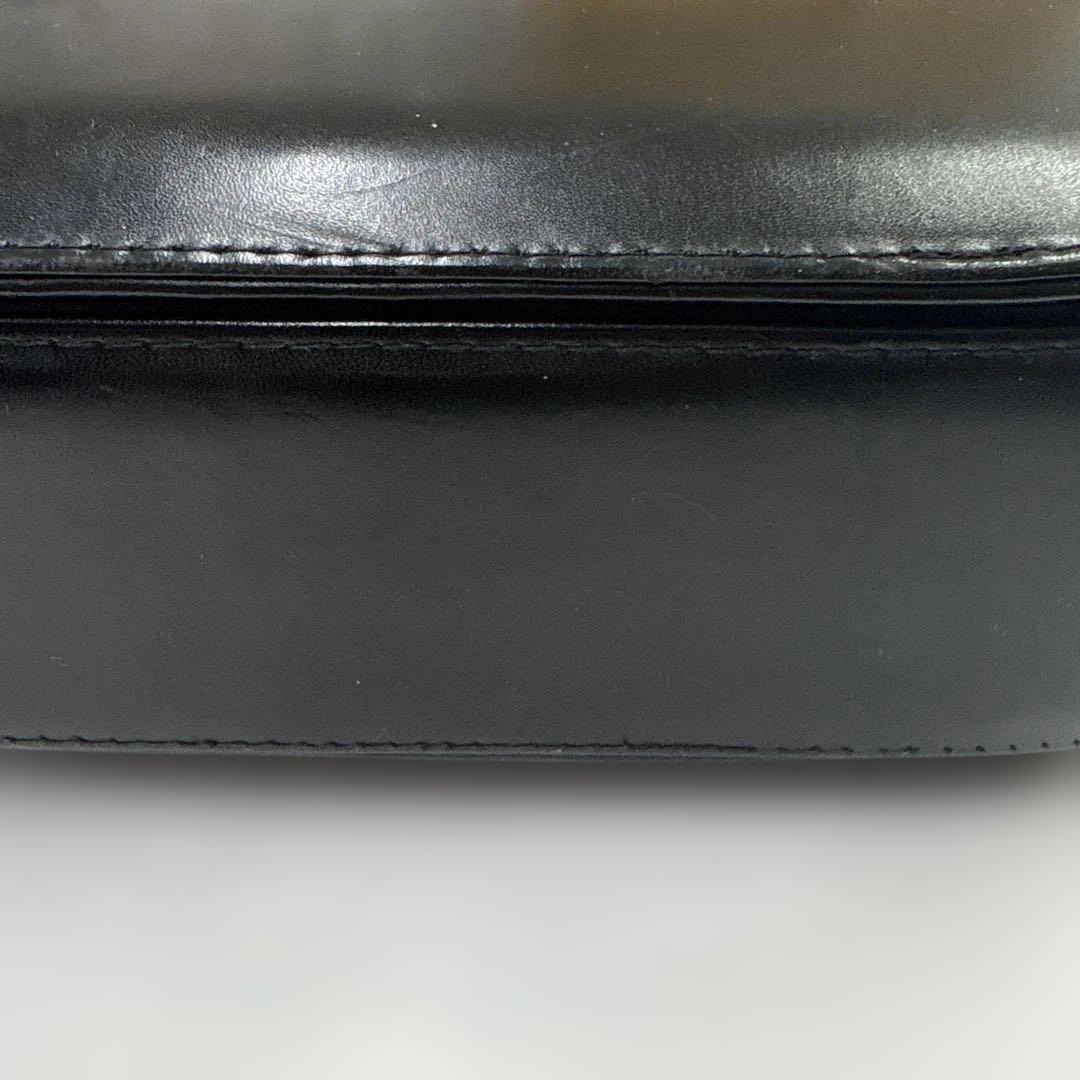オールドGUCCI ブラックレザー ハンドバッグ