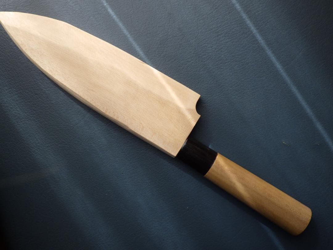 正義作★出刃包丁・本水牛天然木柄★㊨手研ぎ済み・堺打刃物▲記名有▲